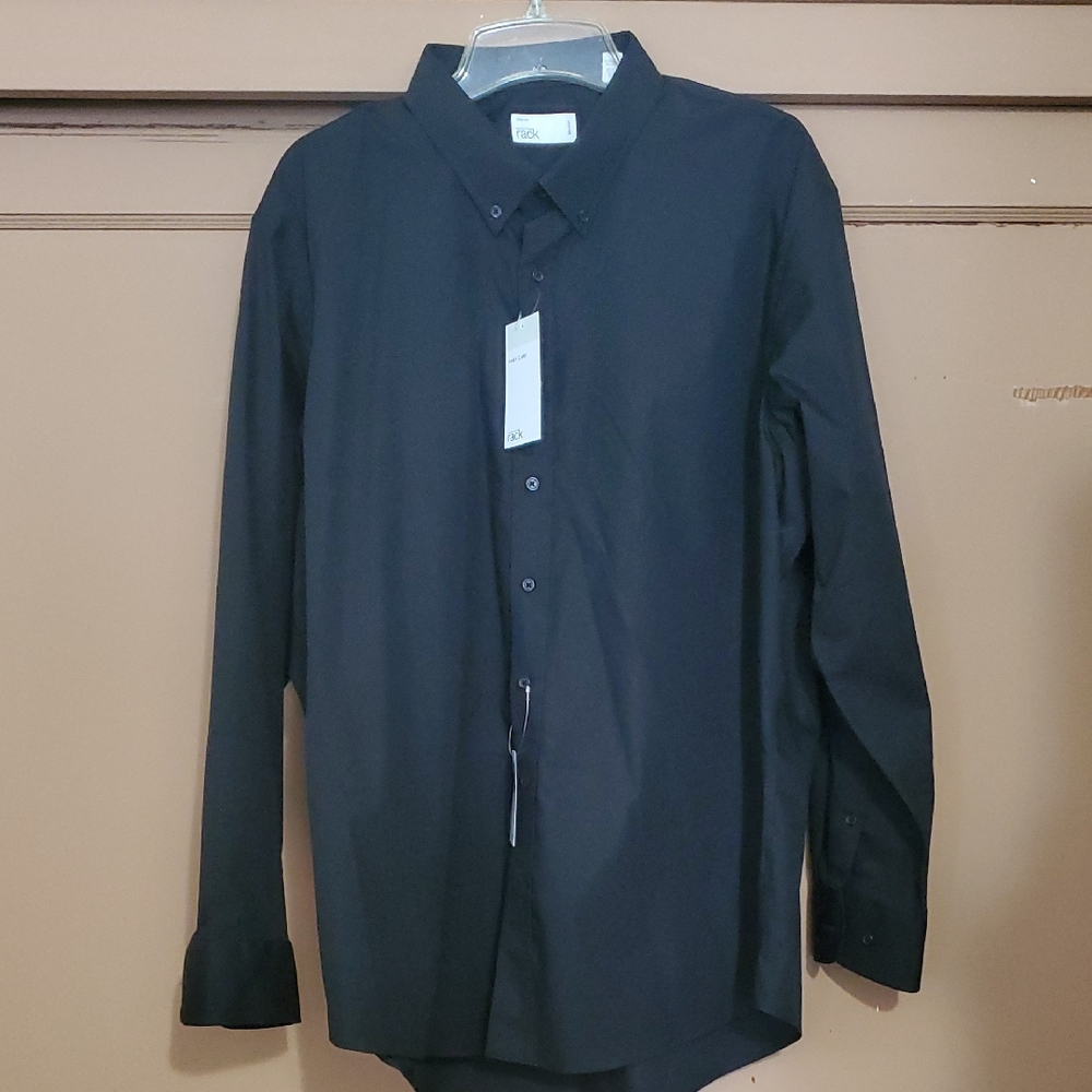 NWT Nordstrom Rack Black Dress Shirt